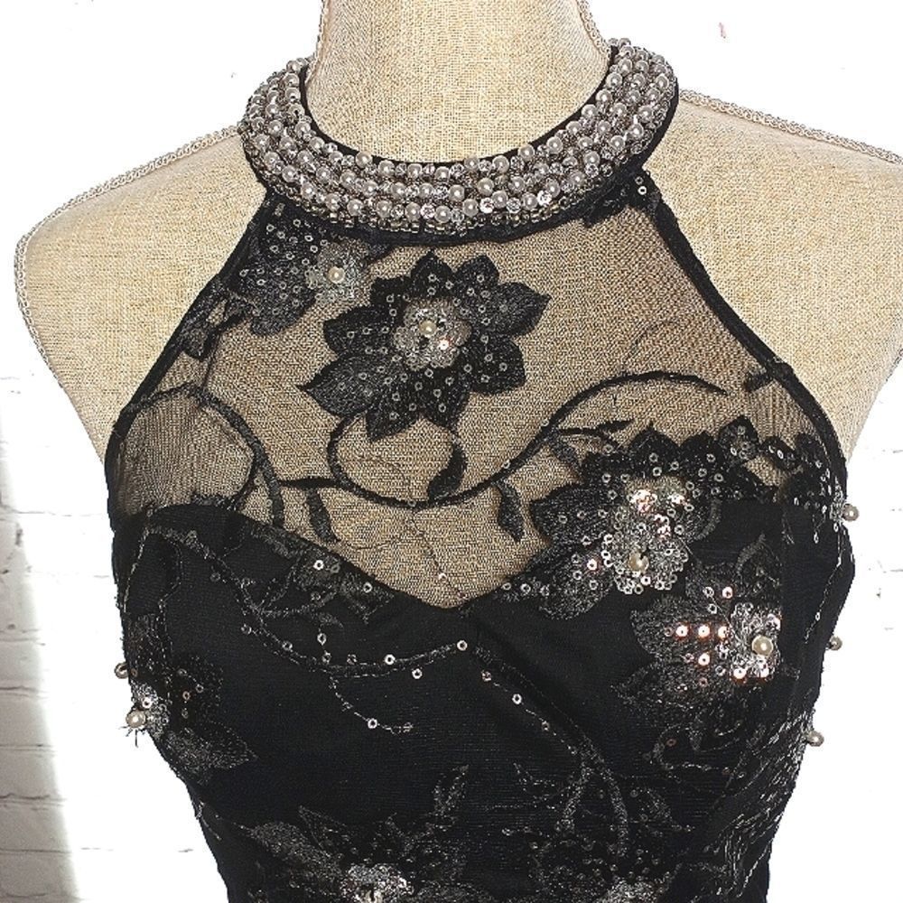 My Michelle" Black Backless Dress sz 5
